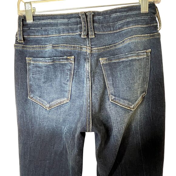 KanCan Mid Rise Super Flare Dark Wash Denim Jeans Sz 25 Blue Y2K - Picture 6 of 15